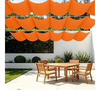Rectangulaire Vague Voile Ombrage 550 x 500 cm Toile Imperméable Voile Ombrage Multi Couleur Taille Toiles pour Patio Jardin Terrasse Extérieur Balcon, Orange