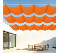 Rectangulaire Vague Voile Ombrage 850 x 320 cm Toile Imperméable UV Protection Voiles d'ombrage Multi Couleur Taille Toiles pour Patio Jardin Terrasse Extérieur, Sable, Orange