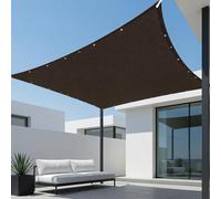 Rectangulaire Voile d'ombrage 1.6 x 4.5 m Perméable à L’Eau Rectangulaire Respirant Voile d'ombrage sans Accumulation D’Eau pour Abri Voiture, Auvent et Espace Extérieur, Marron