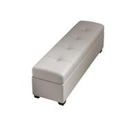 Rectangular Coffre De Rangement avec Tissu en Cuir Banc De Rangement avec Mousse Haute Résilience pour Chambre Salon Dressing(Gray,70x30x40cm)