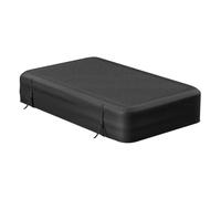 Rectangular Inflatable Pool Cover, 420D Oxford Cloth with Pull Cord & Buckles, UV Wind Dust Protection for Ground Outdoor Pools