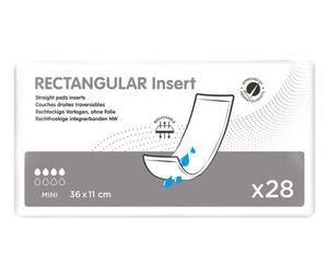 RECTANGULAR Insert Mini - Couche droite traversable unisexe - 28 pièces