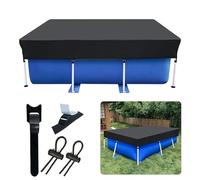 Rectangular Pool Cover Rectangle Swimming Pool Covers,Pools Cover with Strong Tear Resistant Solar Pool Cover Above Ground Waterproof & UV-Resistant(300 * 201cm)