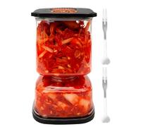 Rectangular Preserve Keeper - Moisture Excluding Food Vault, Holder with Locking Tabs, Hermetic Canister with Measuring Marks, Pantry Container for Lentils, Coffee Beans, Grains Organization