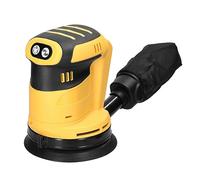 Rectifieuse de métaux HUIOP Moteur à brosse de 125 mm, ponceuse orbitale sans fil Meuleuse à bois Polisseuse de voiture électrique Polisseuse de polissage de métal en bois multifonctionnelle Ponceuse