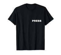 Recto et Verso Imprimer Presse Journaliste Reporter Actualités Médias TV T-Shirt