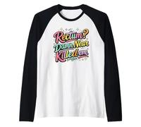 Rectum? Damn Near Killed Em Funny Retro Dad Joke Manche Raglan