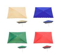 Recu Housse de rechange imperméable pour parasol de terrasse 3 x 2 m avec 46 baleines Bleu 200 x 200 cm