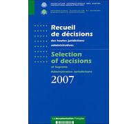 Recueil de décisions des hautes juridictions administratives 2007 - Collectif - Documentation Francaise - broché - Etude