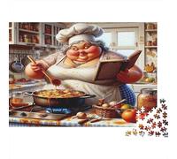 Recueil de Recettes du Chef Puzzle 1000 Éléments Adultes Soirée Famille Décoration Murale Idée Cadeau Unique Top Qualité Matériau Écologique 52x38cm/1000pcs