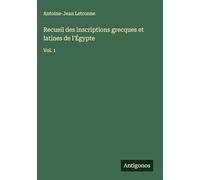 Recueil des inscriptions grecques et latines de l'Égypte: Vol. 1