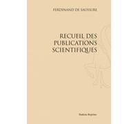 Recueil Des Publications Scientifiques