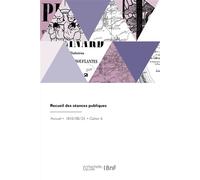 Recueil des séances publiques - Société d'agriculture et de sciences - Hachette Bnf - broché - Livre