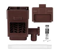 Recuperateur d Eau de Pluie pour tuyaux de Descente de 2x3 ou 3x4 Pouces, Collecteur Eau de Pluie avec Valve et Filtre réglables, Tuyau de 5 Pieds (Brun)