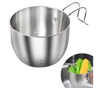 Récupérateur de nourriture d'évier en acier inoxydable multifonction à suspendre pour filtrer les déchets de cuisine et laver les fruits ou légumes