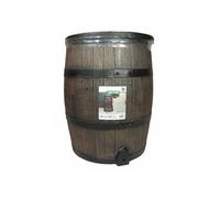 Nature Baril récupérateur d'eau de pluie avec aspect de bois 120L 50,5x66 cm Marron
