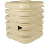 Belli Récupérateur d'eau de pluie cubique 1000 L avec kit raccord chéneau – Beige