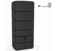 Récupérateur d'eau de pluie 300L Eda coloris anthracite L.60 x l.40 x H.137 cm