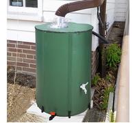 Récupérateur d'eau de pluie cuve pliant 380 l-Baril de Pluie Réservoir de Pluie Pratique Pliable-vert-70 x 98 cm