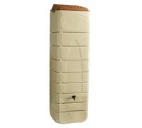 Récupérateur d'eau de pluie mural 650 L beige + Kit raccord chéneau