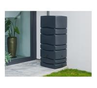 Récupérateur d'eau de pluie mural anthracite avec robinet 650 L - Nature