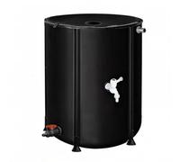 Récupérateur d'eau de pluie pliable avec support et robinet, kit de récupération d'eau de pluie pour jardin, système de stockage peu encombrant, conteneurs de stockage d'eau de pluie pliable