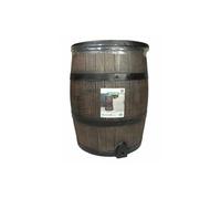Nature Baril d'eau de pluie avec aspect de bois 120L 50,5x66 cm Marron