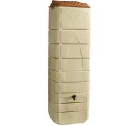 Récupérateur d'eau mural - Plastique - Beige - Forme rectangulaire - L60xP60XH200 cm - 650 L - BELLI