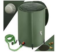Récupérateur d'eau - TECTAKE - Tonneau récupérateur d'eau de pluie en polychlorure de vinyle avec une capacité de 380 L - Vert