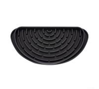 Récupérateur d'égouttement pour réfrigérateur - Plateau distributeur d'eau en silicone réutilisable, tampon anti-déversement pour cafetières, fontaines à boire (20,8 x 7,9 x 1,7 cm, noir) (demi-cercle