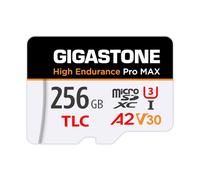 [Récupération de données Gratuite de 5 Ans] GIGASTONE Carte Micro SD 256 Go, Haute Endurance série Pro Max, Vitesse jusqu'à 160 Mo/s, Compatible avec REDTIGER Rove VIOFO VANTRUE PRUVEEO Dash Cam,