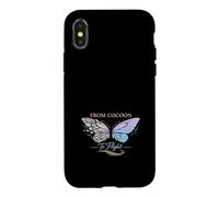 Récupération de la santé mentale Effet Papillon Guérison traumatisme Coque pour iPhone X/XS