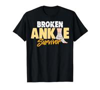 Récupération d'une blessure à la Cheville cassée T-Shirt, Homme, Noir, 6XL