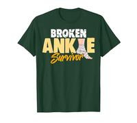 Récupération d'une blessure à la Cheville cassée T-Shirt, Homme, Vert Forêt, L
