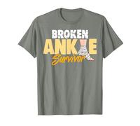 Récupération d'une blessure à la Cheville cassée T-Shirt, Homme, Vert Kaki chiné, S