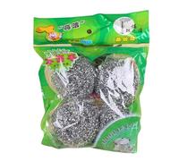 Récureur en Métal - Boule De Nettoyage en Acier Inoxydable | Boules Métalliques pour Dégraisser Les Taches De Saleté | Éponge De Nettoyage pour Cuisine (1 Paquet Et 4 Pièces)