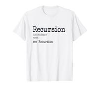 Recursion Definition Developer Coder Programmeur T-Shirt Graphique avec Valeur