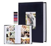 RECUTMS Album photo à 300 poches, livre photo de 10 x 15 cm, page intérieure en cuir synthétique, album photo, album photo pour la Saint-Valentin, Noël, cadeau commémoratif (bleu)