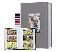 RECUTMS Albums photo pour photos de 10 x 15 cm, peut contenir 300 photos à 3 pages avec couverture en cuir synthétique, photos horizontales, album photos de famille, anniversaire de mariage, vacances