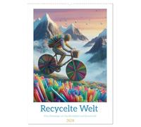 Recycelte Welt - Eine Hommage an Nachhaltigkeit und Kreativität (Wandkalender 2026 DIN A2 hoch), CALVENDO Monatskalender: Phantasien und Kreativität für eine nachhaltige Welt