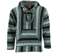 Recyclé Mexicain Baja Jerga Sweat Capuche Veste Chaud Hippie Grande Taille