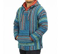 Recyclé Mexicain Baja Jerga Sweat Capuche Veste Chaud Hippie Grande Taille
