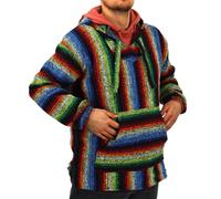 Recyclé Mexicain Baja Jerga Sweat Capuche Veste Chaud Hippie Grande Taille