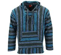 Recyclé Mexicain Baja Jerga Sweat Capuche Veste Chaud Hippie Grande Taille