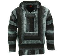 Recyclé Mexicain Baja Jerga Sweat Capuche Veste Chaud Hippie Grande Taille