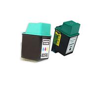 Recyclé pour Bull NIP 0 1270 Cartouches d'encre ensemble noir, cyan, magenta, jaune - Nr.25 & Nr.26 - Inhalt: 20 ml & 42 ml