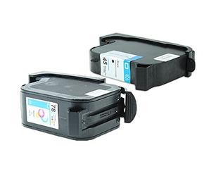 Recyclé pour HP PSC 750 CXI Cartouches d'encre ensemble noir, cyan, magenta, jaune - Nr.15 & Nr.78 / SA310AE - Inhalt: 1 x 44 ml & 1 x 39 ml