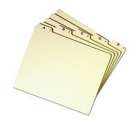 Recycled Top Tab File Guides, Alpha, 1/5 Tab, Manila, Letter, 25/Set