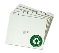 Recycled Top Tab File Guides, Alpha, 1/5 Tab, Pressboard, Letter, 25/Set