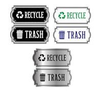 Recycler Autocollant, 6 pièces Autocollant Recycler et Autocollants Logo Poubelle pour Poubelle de Cuisine Peut Recycler Conteneurs Poubelle Ppoubelle